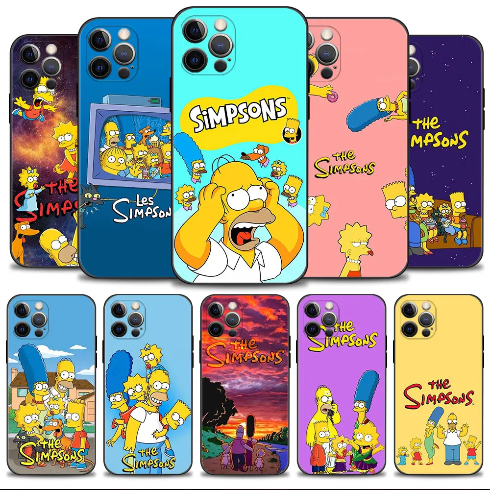 

Phone Case For Apple iPhone 14 13 12 11 Pro Max 13 12 Mini XS Max XR X 7 8 6 6S Plus Cover The Simpsons Family Comics Homer