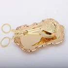 Обеденная тарелка в скандинавском стиле, золотая, серебряная тарелка, десерт, орех, торт, фрукты, закуски, тарелка, поднос для полотенец, кухонная посуда для свадебной вечеринки