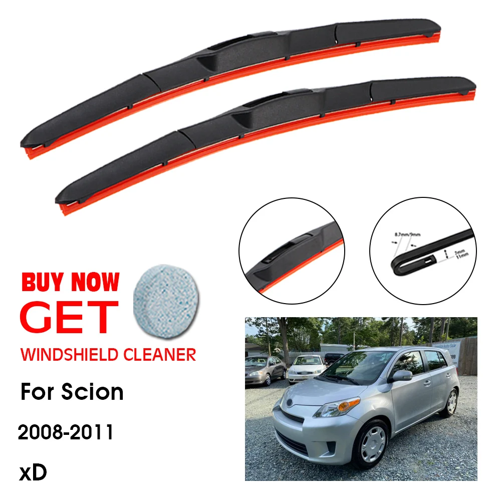 

Car Wiper Blade For Scion xD 26"+14" 2008-2011 Front Window Washer Windscreen Windshield Silica Gel Wipers Blades Accessories