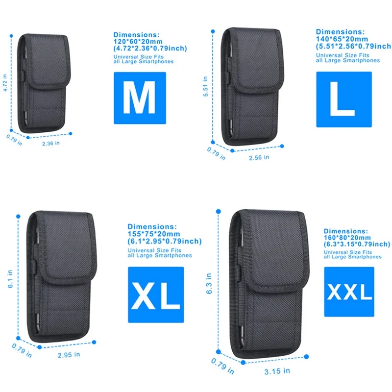 Phone Bag Pouch For Samsung Galaxy S23 S22 S21 Plus S6 S7 Edge S8 S9 Plus S10 Lite S20 Ultra Case Belt Clip Holster Cloth Cover