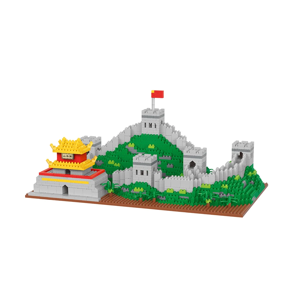 Конструктор Великая стена из микроблоков-Shanhaiguan Yanmenguan DIY Детский пазл 3D сборная