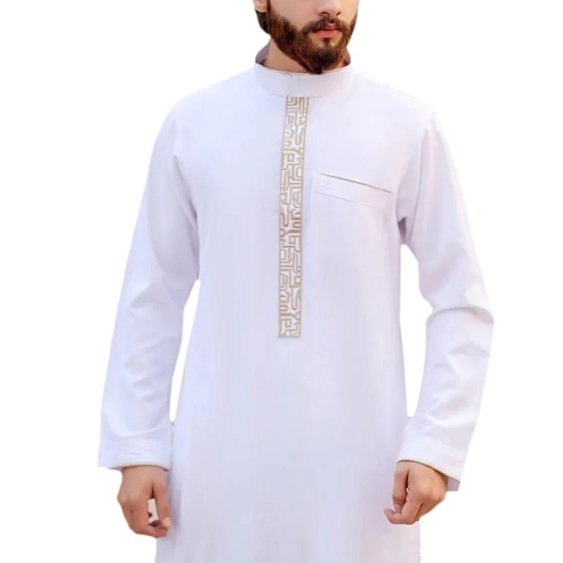 

Mens Islamic Clothing Arab Robe Kaftan Robe Ethnic Robe Long Sleeve Islamic Robe