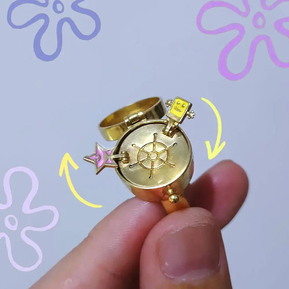 

2022 Rotate BFF Ring For Woman Man Trend Vintage Cute Couple Open Anxiety Fidgets Ring New Spinner Jewelry Best Friend Cool Gift
