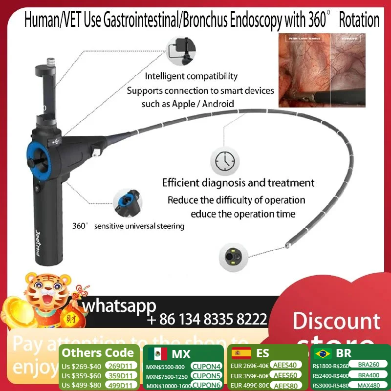 Ларингоскоп/желудочно-кишечный/бронховый эндоскоп с вращением на 360 °