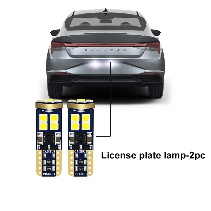 

Светодиодная лампа для Hyundai Elantra CN7 2021 2022 2023 2024 Светодиодные лампы заднего указателя поворота Резервная лампа освещения номерного знака Canbus