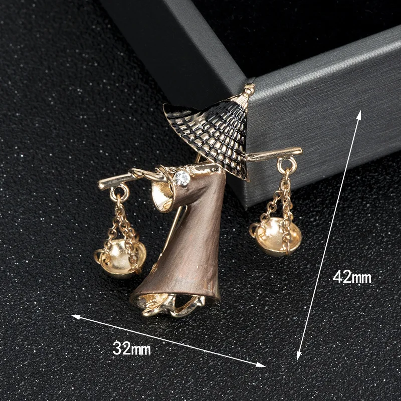 Винтажная шляпа из эмали брошь с металлическими стразами булавка для лацкана