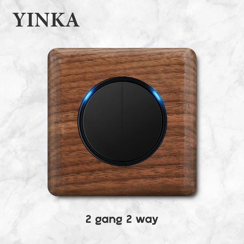

Настенный выключатель YINKA ореховый 220В