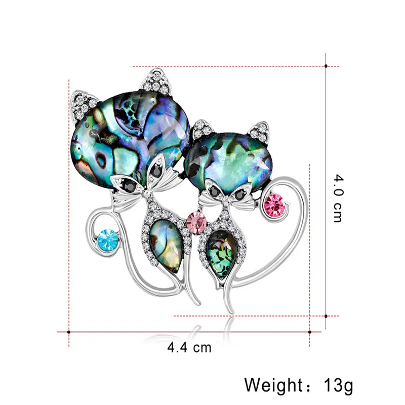 High-end Cute Fashion Exquisite Shell Series Wild Cartoon Cat Clothing Accessories Brooch | Brooches