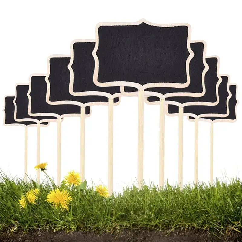 

Plant Name Tags 10PCS Wooden Plant Labels Small Blackboard Gardening Decoration Plant Sign Tags For Plants Nursery Seed Garden
