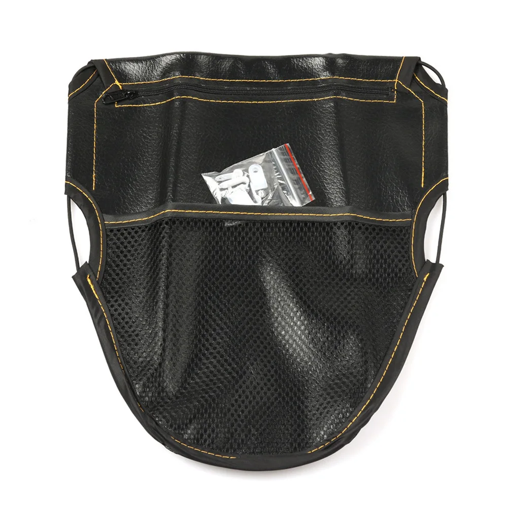

Motorcycle Scooter Seat Bag Under Seat Storage Bag Organizer PU Leather Under Seat Storage Pouch Bag Dual Pockets Organizer