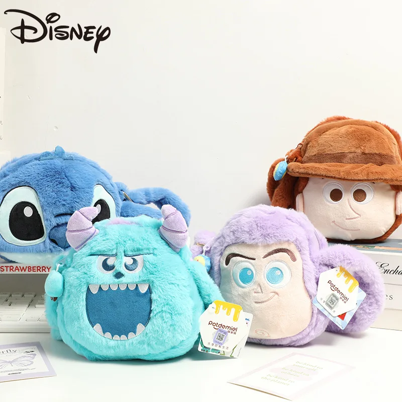 Disney Woody Buzz Lightyear Stitch милый мультяшный плюшевый рюкзак Kawaii сумки пушистая
