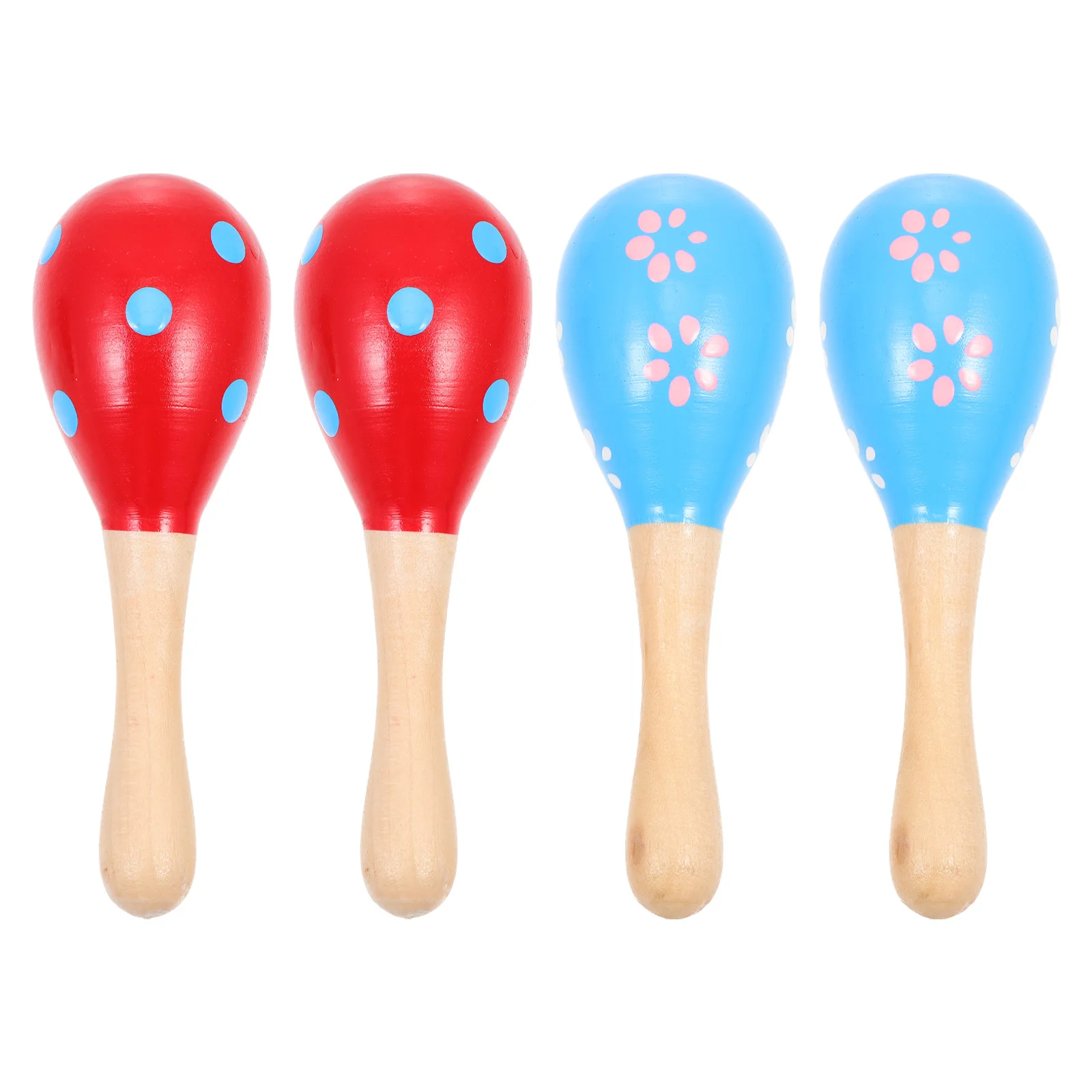 

4Pcs Sand Hammers Baby Maracas Playthings Maracas Playthings Early Educational Musical Instruments for Kids Present Training
