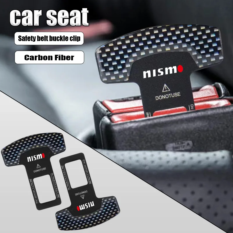 

Universal Car Seat Belt Clip Lock Buckle Plug for Nismo R34 Gtr Emblem Watch Nissans Tiida Teana Skyline R32 Qashqai Accessories