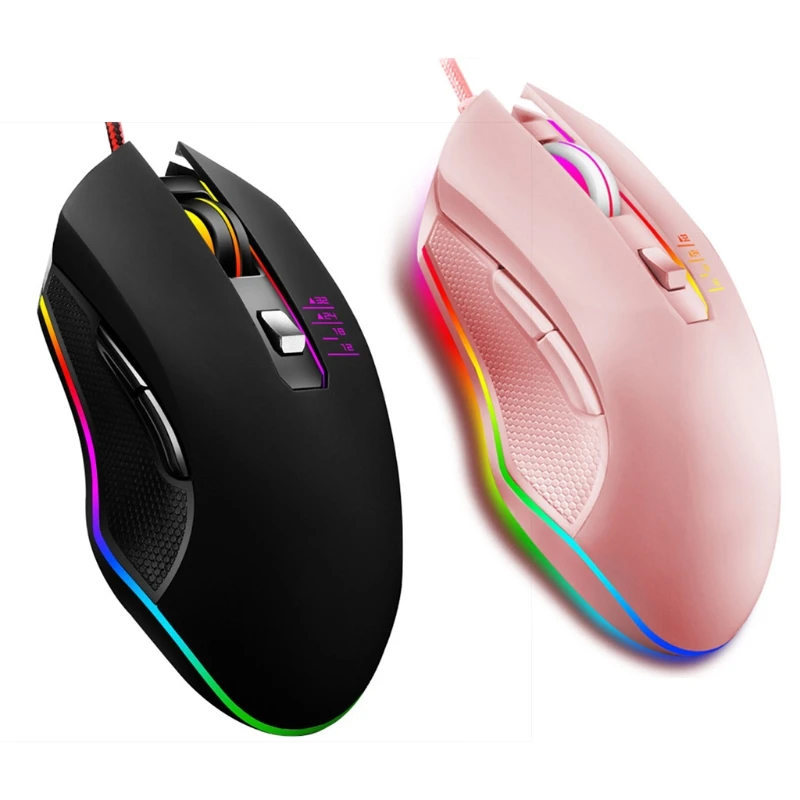 

Wired Gaming Mouse, 7 Programmable Buttons Ergonomic RGB Gaming Mouse