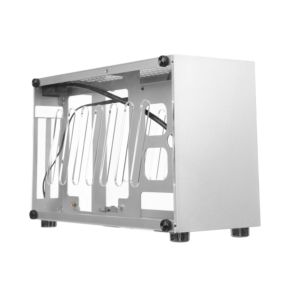

Portable Small Computer Case Aluminum Shell Support Mini-ITX Motherborad 300mm Graphics Card 63mm Height CPU Radiator