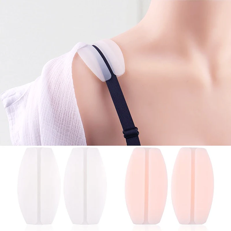 1 Pair Silicone Shoulder Pad Soft Bra Strap Holder Cushions Non Slip Shoulder Strap Pads Holder Bra Relief Pain for Woman