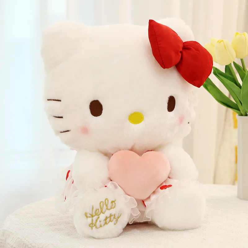 

Kawaii Sanrio Plushie Hello Kitty Plush Toy Stuffed Plush Animals Cupid Heart Doll Pillow Anime Home Deco Birthday Gift Girl Kid