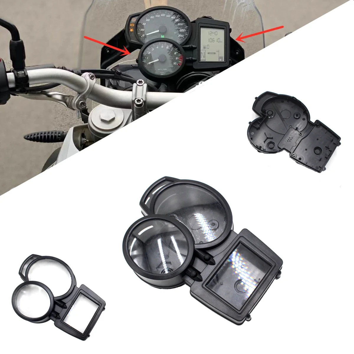 

Instrument Speedometer Cover Gauges Platel Meter Odometer Tachometer Shell for -BMW F650G F800GS F800R F800 GS F800ST