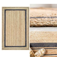 100 natural jute rug for living room braided style reversible handmade rug runner rustic look rugs environmentally friendly