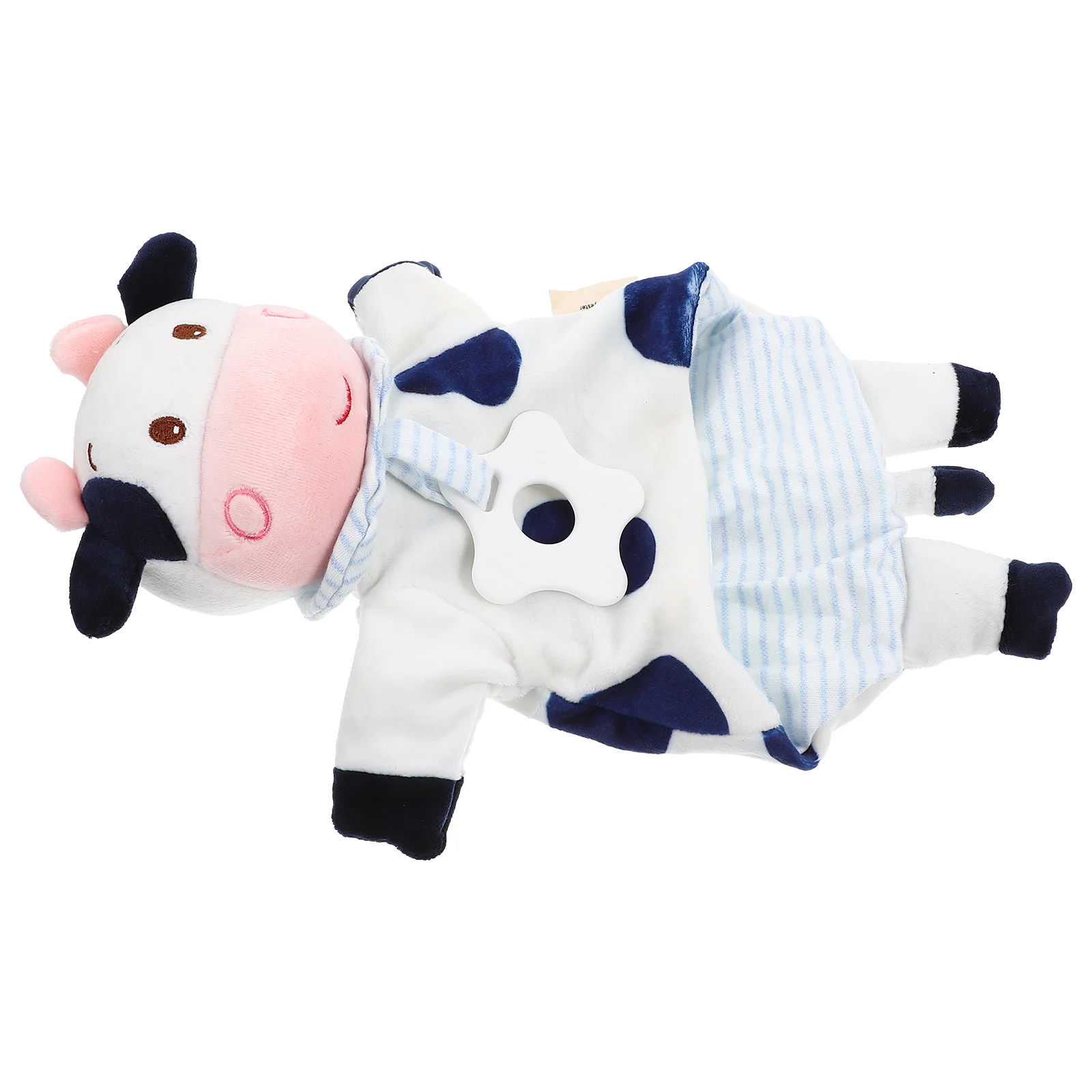 

Newborn Soothe Appease Towel Cartoon Soothing Appease Doll Cow Design Hand Puppet
