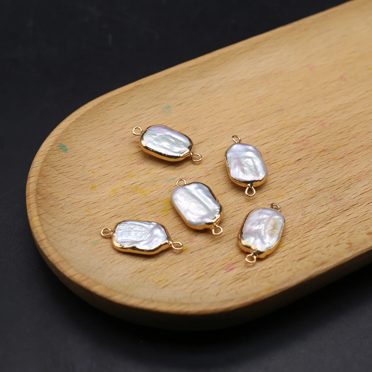 

2pcs Natural Pearl Pendants Gold Plated Freshwater Pearl Charms for Fashion Jewelry Making DIY Necklace Earring Crafts
