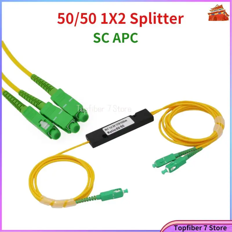 

50/50 1X2 SC APC FBT PLC одномодовый волоконно-оптический сплиттер FTTH PLC SC/APC 1x2 PLC Оптическое волокно