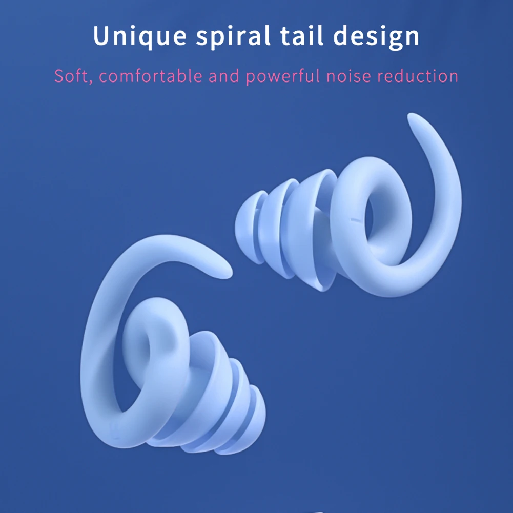 1Pair Soft Silicone Earplugs Noise Reduction Earplug Anti-Noise Sleeping Ear Plug for Travel Sleep Promotion Study Protector |