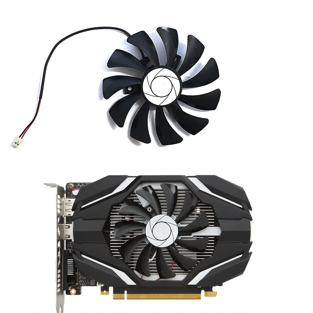 

HA9010H12F-Z 85mm 2pin DC 12V 0.57A GTX 1050Ti GPU Cooler For MSI GeForce GTX 1050 Ti 4G OC GTX 1050 2G OC Graphics Cooler