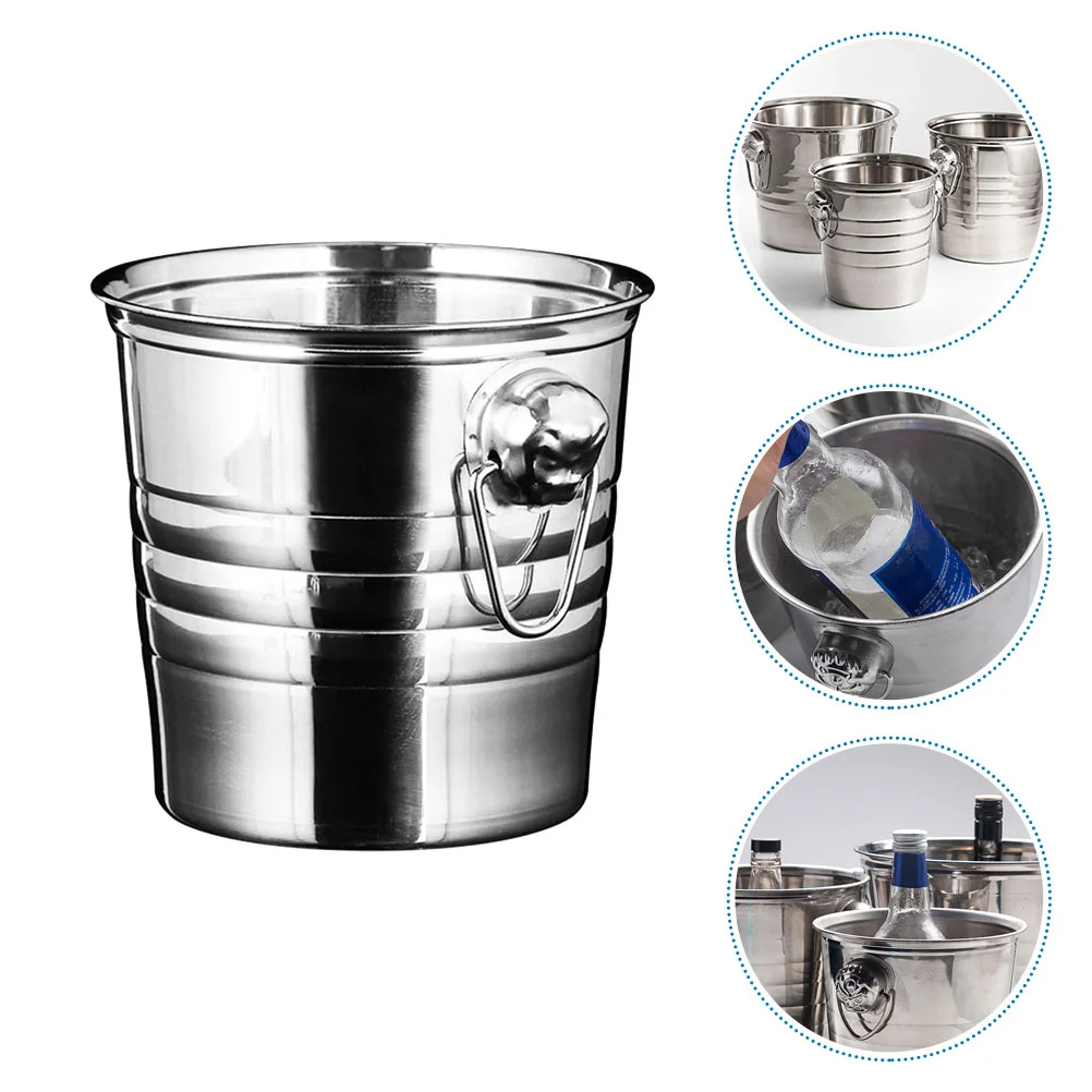 

Bucket Ice Winetub Cooler Bar Champagne Beverage Buckets Beer Cube Chiller Stainless Bottle Steel Drink Container Parties Holder