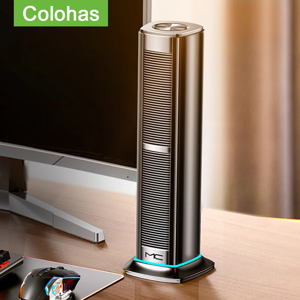 3.5mm Wired+Bluetooth-compatible Dual Mode Wireless Speaker Outdoor Soundbar Powerful Bass Smart Speaker Home Theater