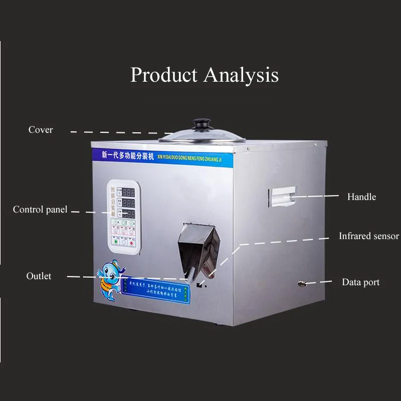 

Машина для розлива порошка гранул, автоматическая машина для взвешивания, аппарат для розлива зерен чая 220 В/110 В