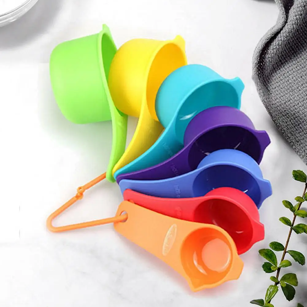 

Measuring Teacup Easy to Clean PP Material Baking Tools Measuring Spoons Burr Free Measure Scoop Set Cooking Accessory