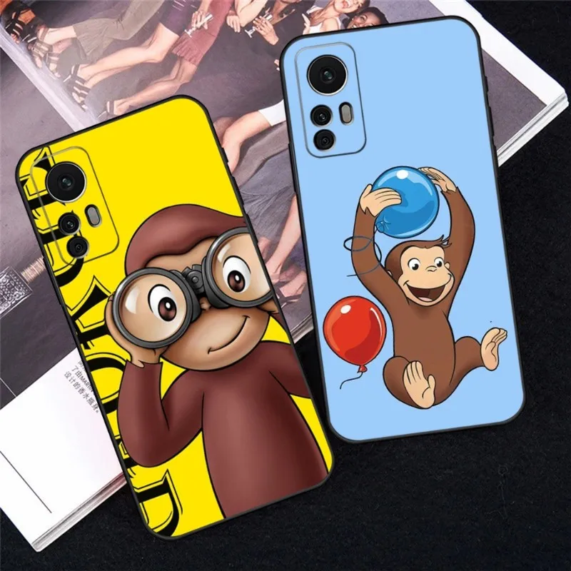 Силиконовый чехол с изображением любопытного Джорджа и обезьяны, черный чехол для Redmi Note 10S, 11, 10, 9S, 8T, 7, 8, 9, 9T, 10, 10X, K30, K40 Pro