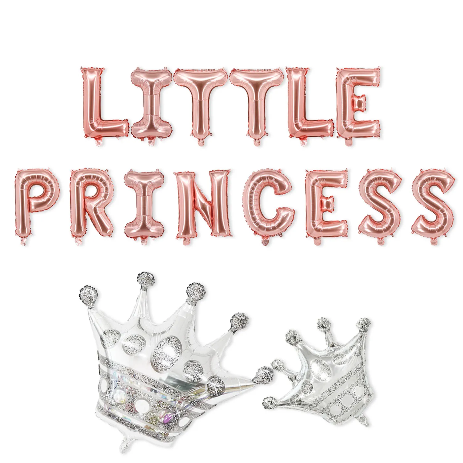 

Little Princess Baby Shower Decoration with Little Princess Crown Foil Rose Gold Balloons Girls Birthday Baby Shower Decoration