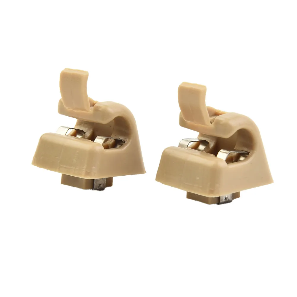 

2pcs Sun Visor Clips Holders For Mercedes For Benz W123 W124 W126 W140 W201 SET OF 2 NEW ABS Beige Interior Car Accessories