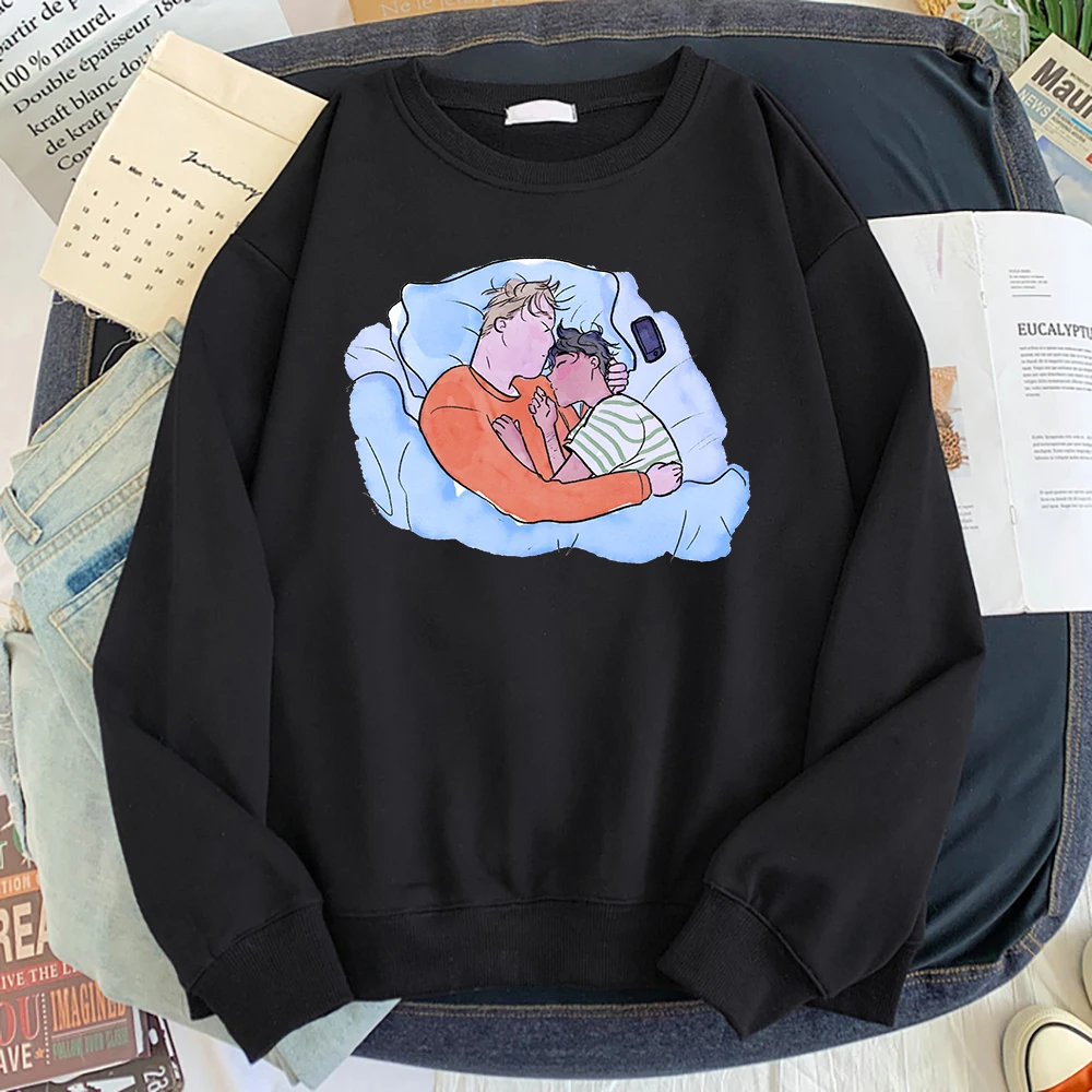 

Heartstopper Nick And Charlie Sweatshirt Male Harajuku Fleece Hoodie Casual Fashion Streetwear Men Casual Loose Warm Pullovers