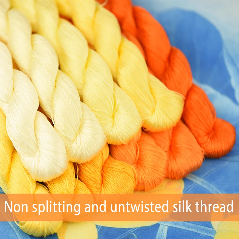 #08 мягкая нескрученная шелковая нить для изготовления бархатных цветов ЩЕТОЧНАЯ