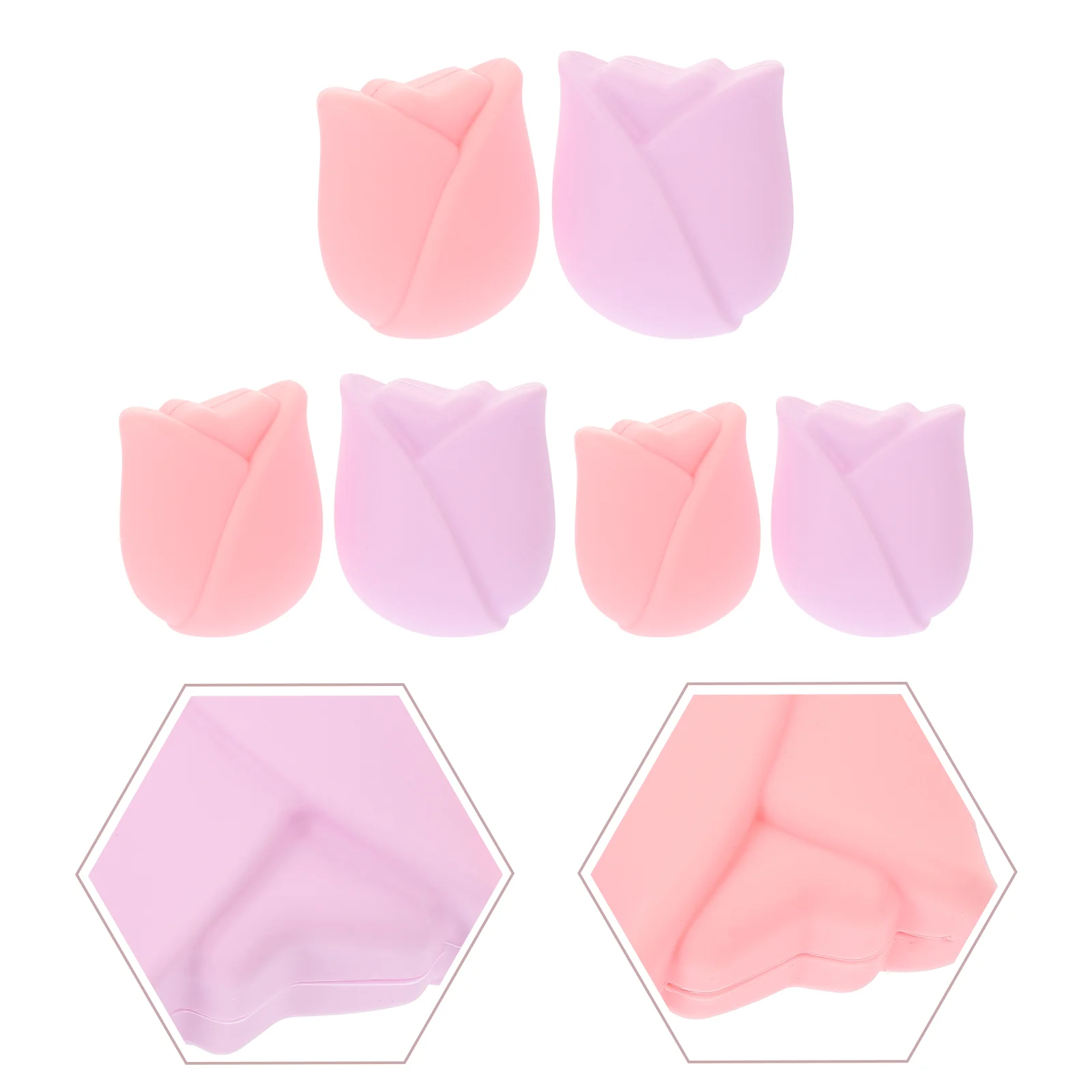 

6 Pcs Makeup Brush Dust Cover Foundation Cap Silicone Lip Organizer Covers Holder Travel Guard Portable