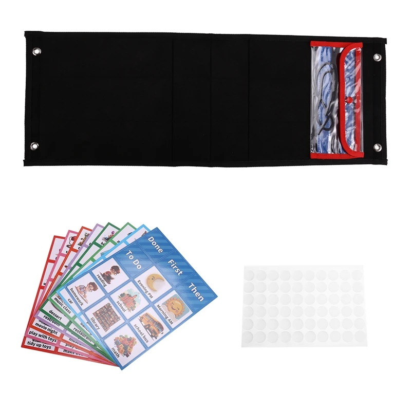 Визуальный график для детей ежедневная Таблица с 70 картами календарь карманный