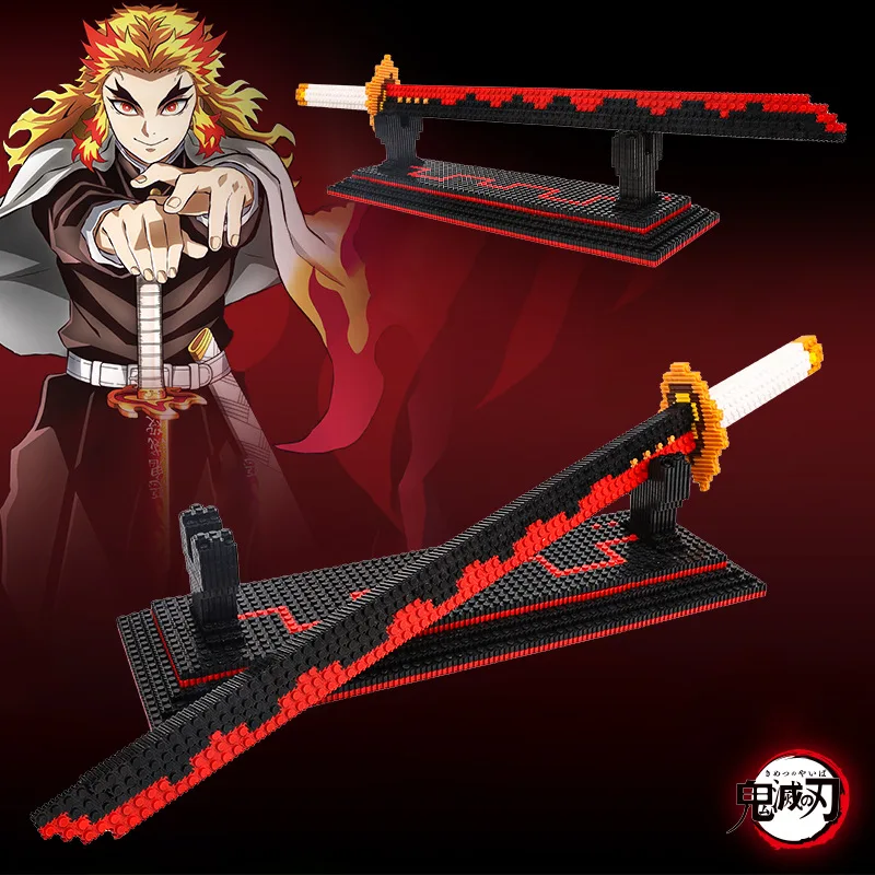

78cm Demon Slayer Building block toy Sword Weapon Toy Brick For Children