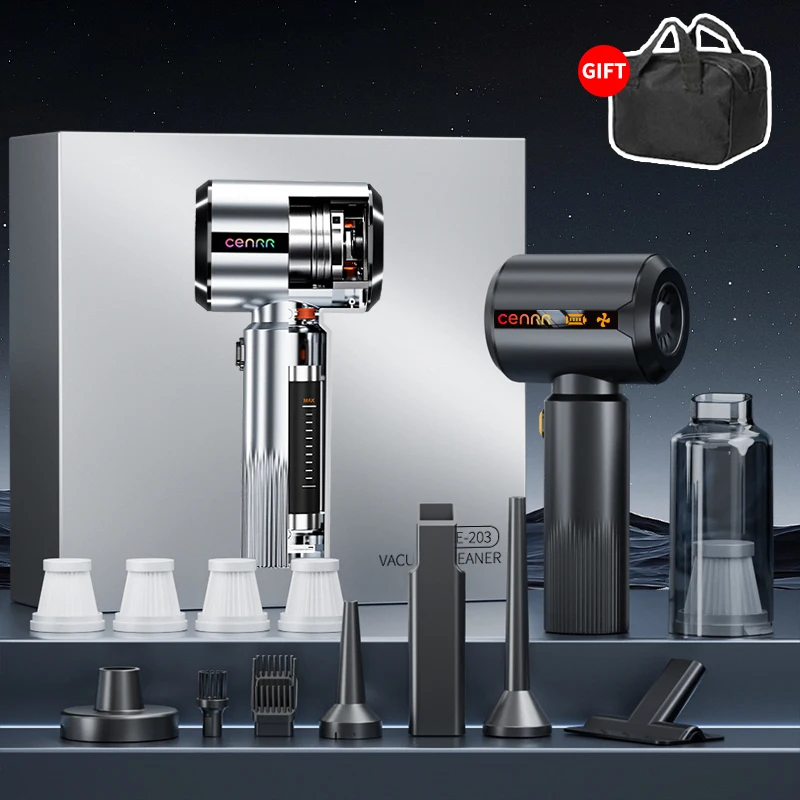 CENRR новый светодиодный мощный автомобильный пылесос 7500 мАч с сильным всасыванием, мощный портативный ручной автомобильный пылесос для дома, подарок