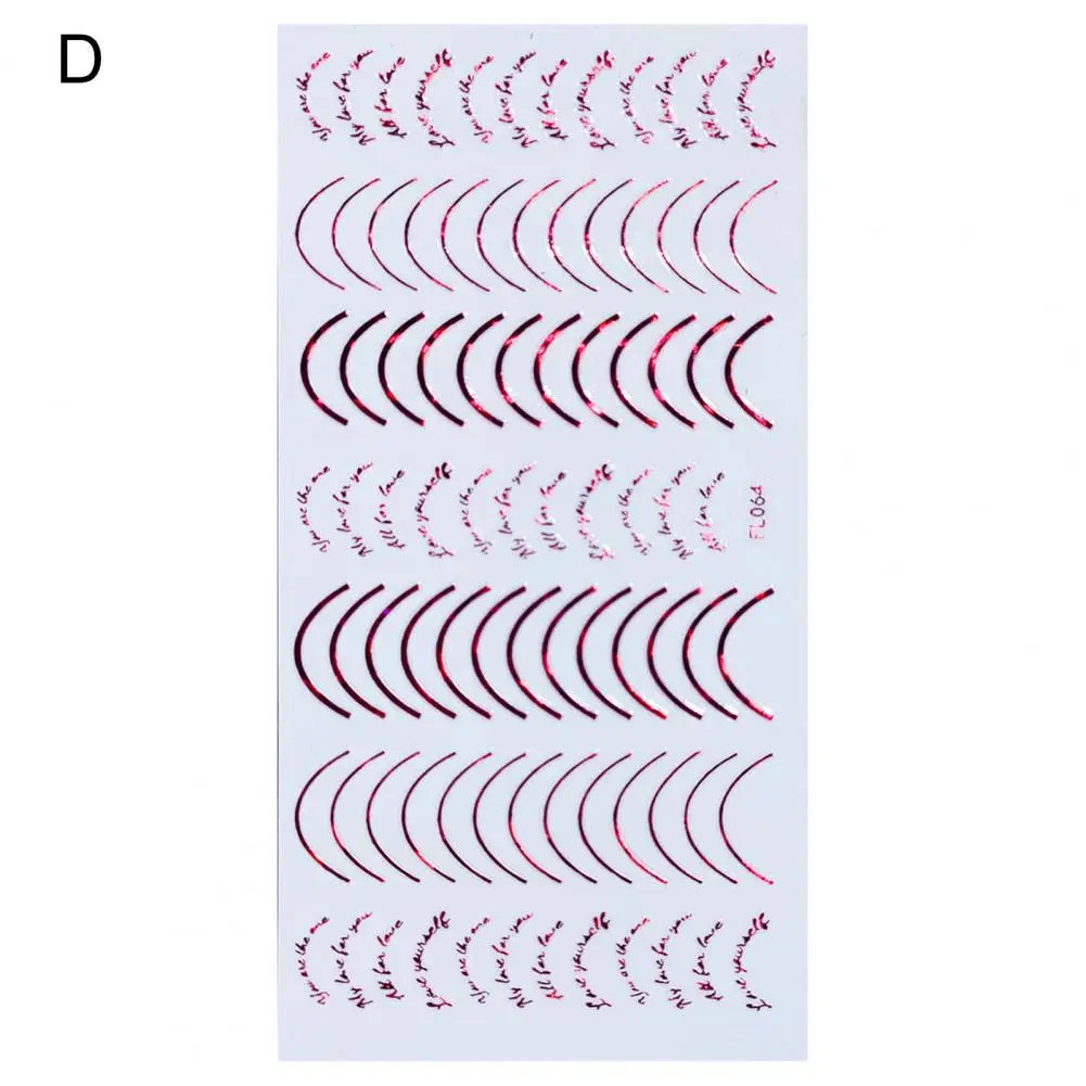 

Ultra-Thin Eye-catching Decorative Backing Adhesive Nail Stickers Manicure Design Fingernail Decal for Nail Salon