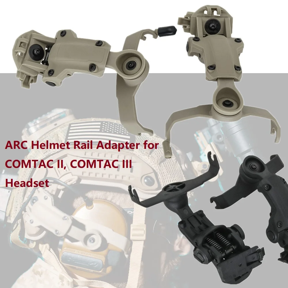 

Tactical ARC Rail Adapter for COMTAC II COMTAC III Tactical Headset Electronic Hear Protection Earmuffs Airsoft Shooting Headset