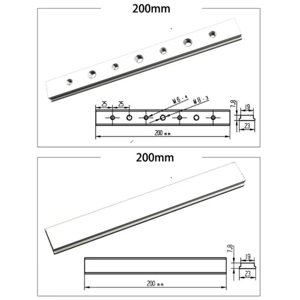 

200mm Slide Slab T Track Slot For Miter Track Fixture Slot Woodworking Tool Woodworking Platen Table Tools