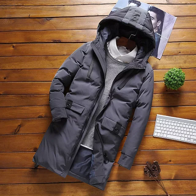 Leisure Overcoat for Male Warm Cotton Clothing Long Coat 2022 Brand Winter Men's Jackets Cotton Clothing