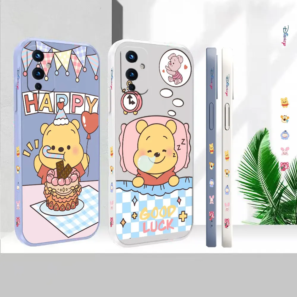 

Liquid Silicone For Oneplus 11 10 9 9R 9RT 8 8T 7 7T Ace 2 2V Nord CE 2 Lite Pro Cover Cute Winnie The Pooh Case Funda Cqoue