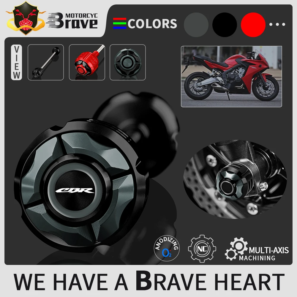

Аксессуары для мотоциклов Honda CBR CBR650R 2019 2020 2021 2022 CBR650F 2023-2014, оси вилки, слайдеры, защита колеса