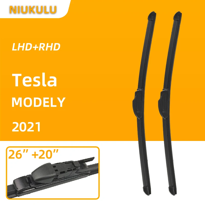 

Автомобильные щетки стеклоочистителя лобового стекла для Tesla MODELY 2021 26 дюймов + 20 дюймов, гибридная Автомобильная резиновая модель