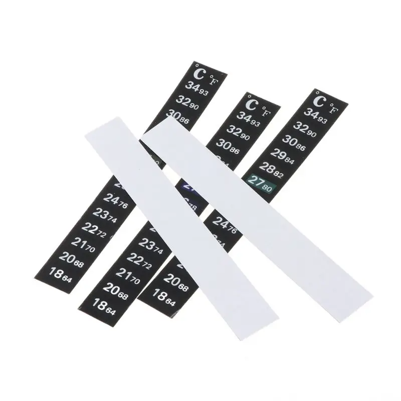 

5pcs Vertical Digital Temperature Display Thermometer Strip Sticker for Fermenting Kombucha Infant Bath Water Recyclable 367D