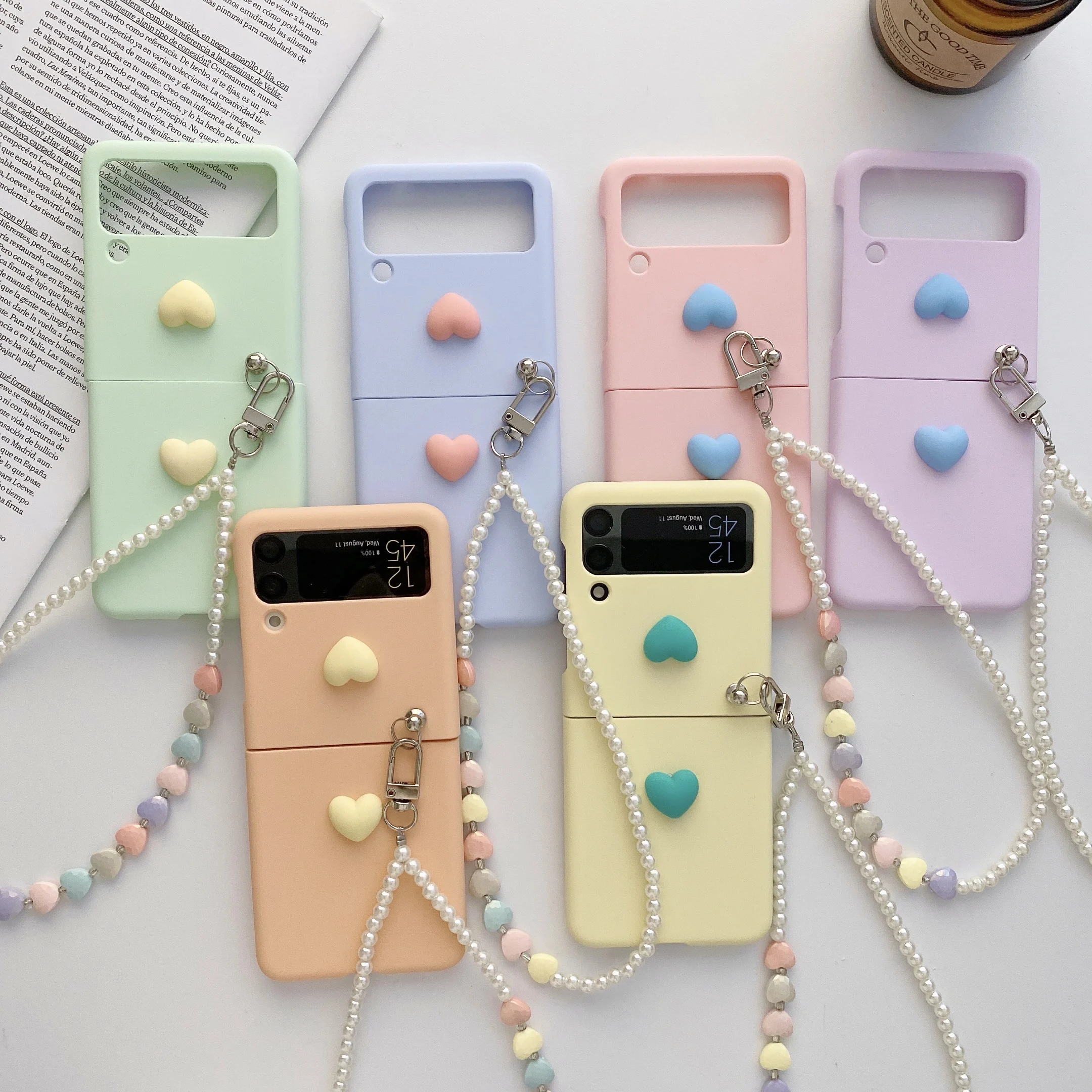 

Fashion Multicolor Love Bracelet Phone Case for Samsung Galaxy Z Flip 3 5G Shockproof Cover on for Galaxy ZFlip3 Slim Back Case